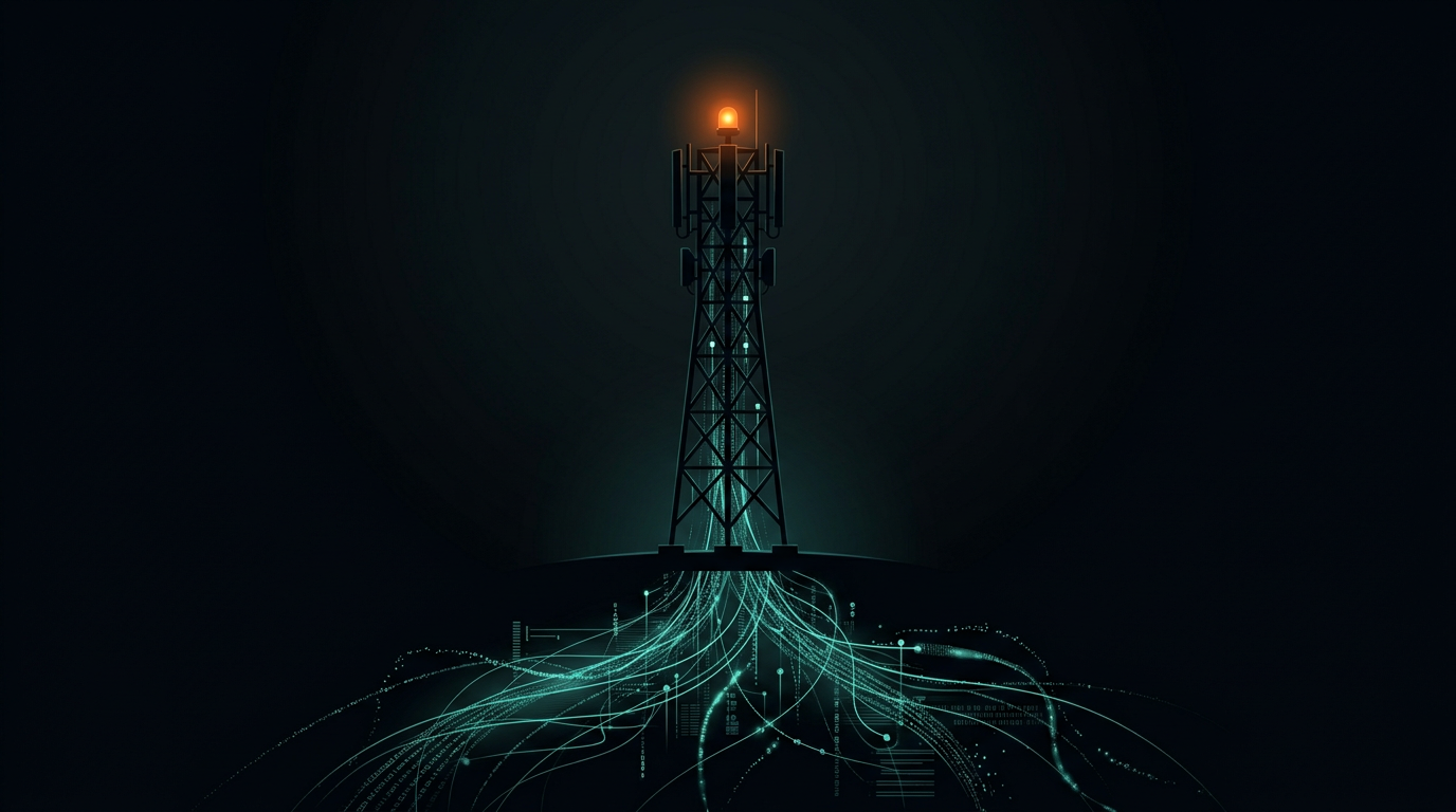 Cell Site Monitor - radio tower with diagnostics